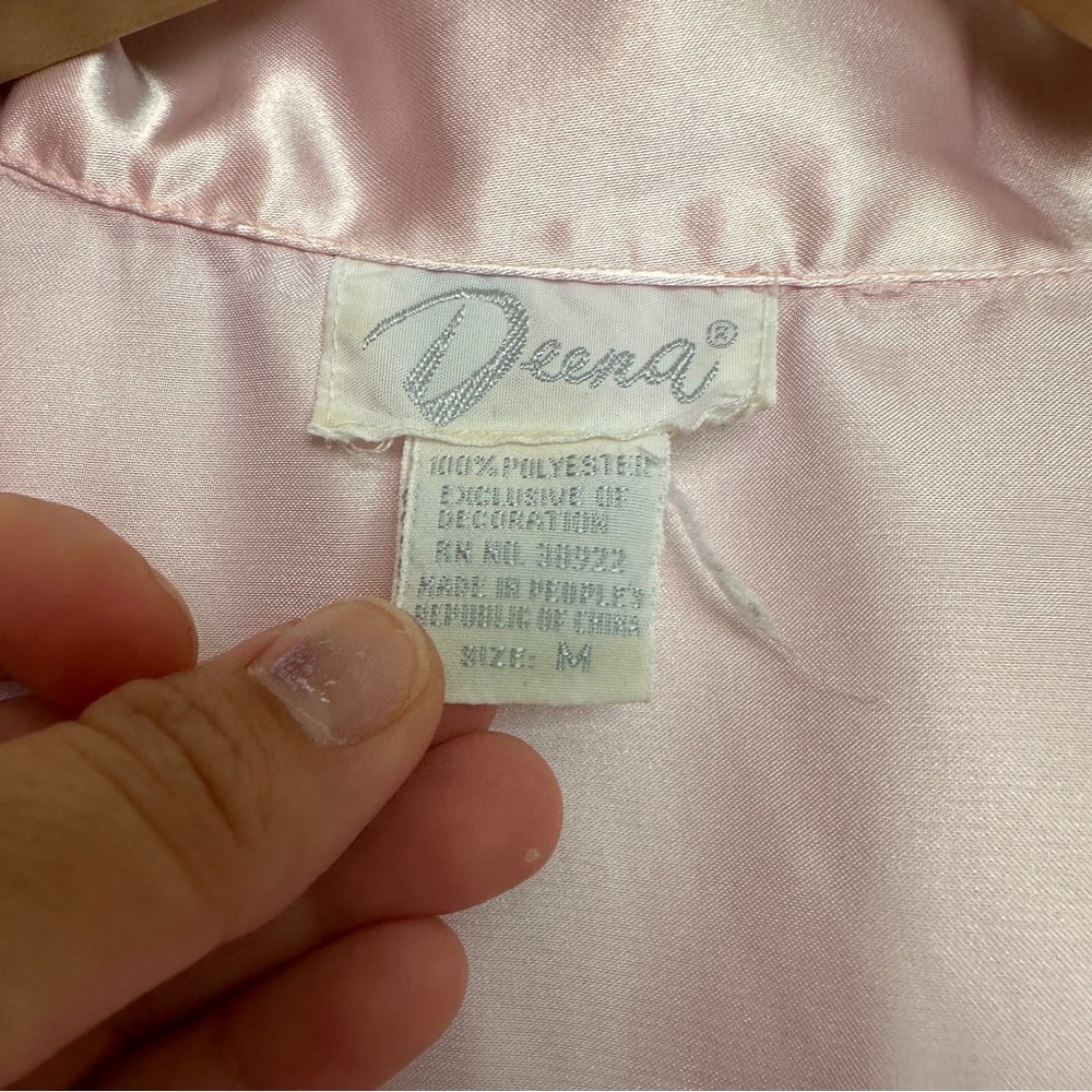 Vintage Silky smooth oversized Pink Button-Up Blouse - Picture 4 of 6